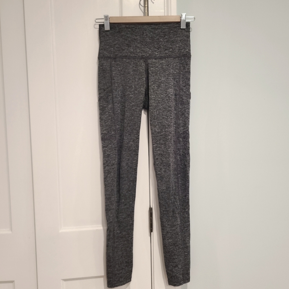 Aerie Heathered Gray Leggings With Pockets, Size S